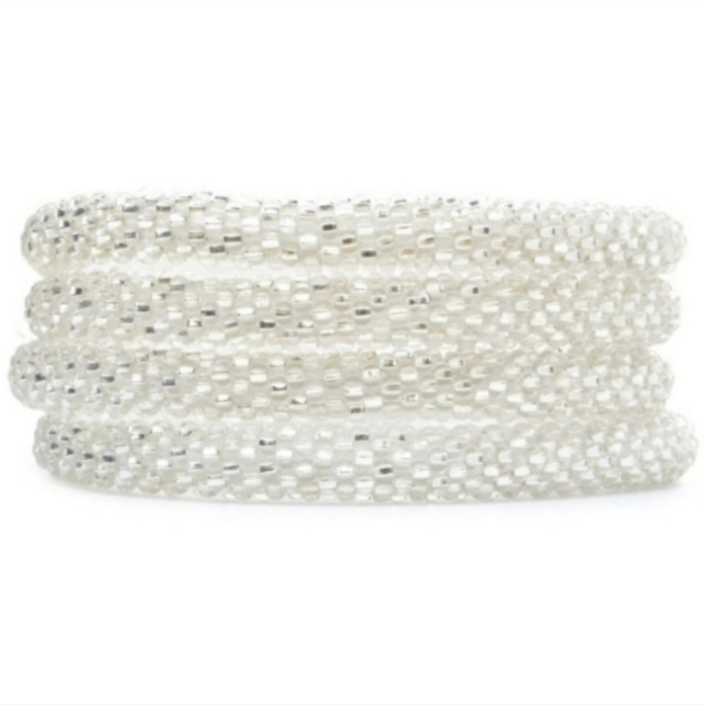 Diamond Sparkle Glass Bead Bracelet